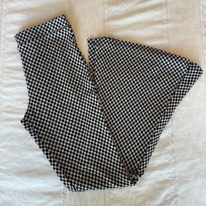 Black and White Checkered Flare Leg Altard State Pants